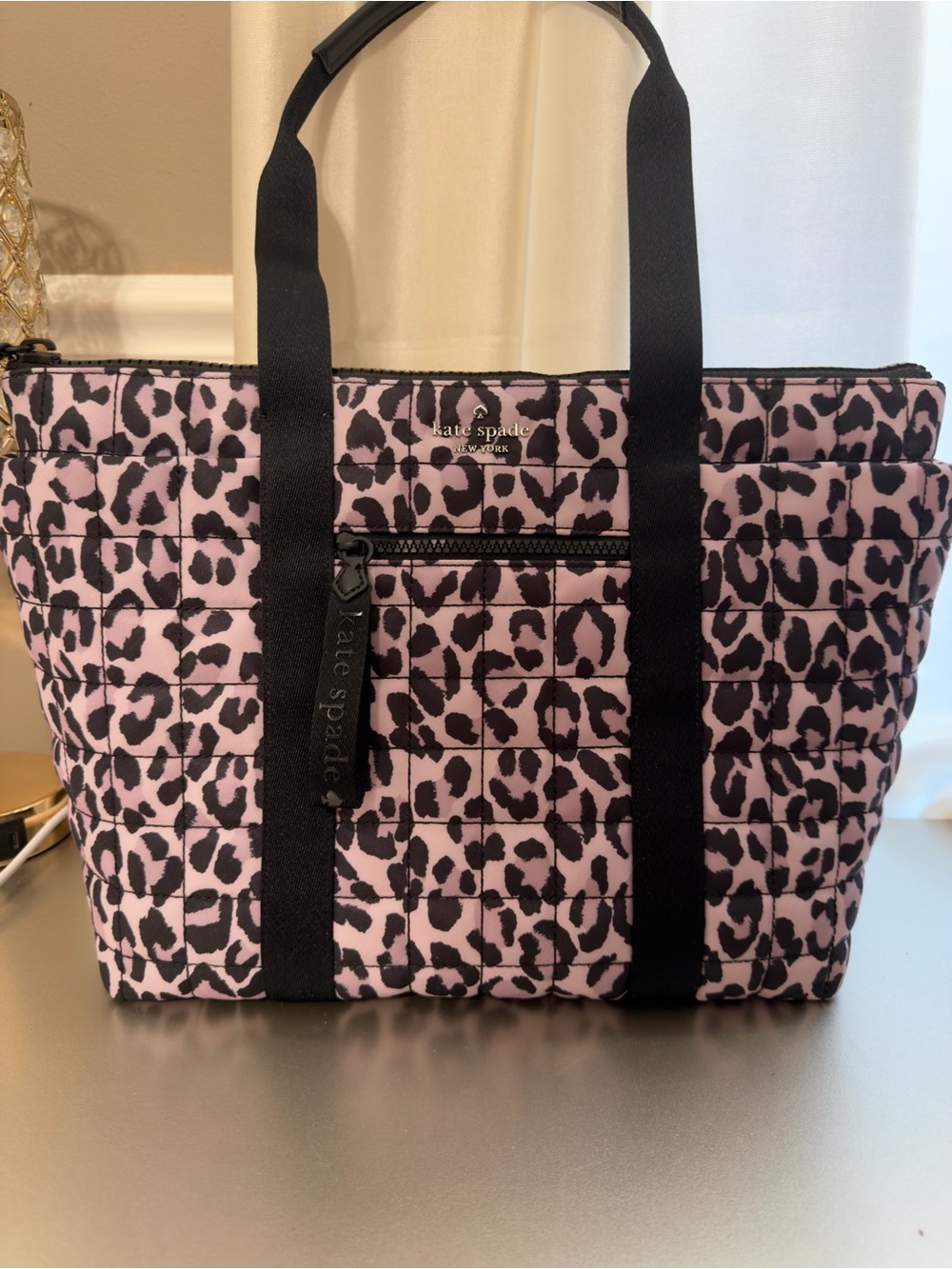 kate Spade Quilted Leopard Tote